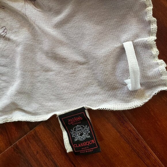 rare 90s jean paul gaultier scarf wrap ups grape print - Picture 2 of 13